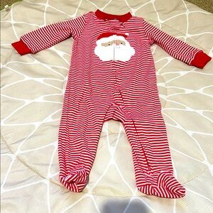 NWOT Red Striped Santa Kids One Piece